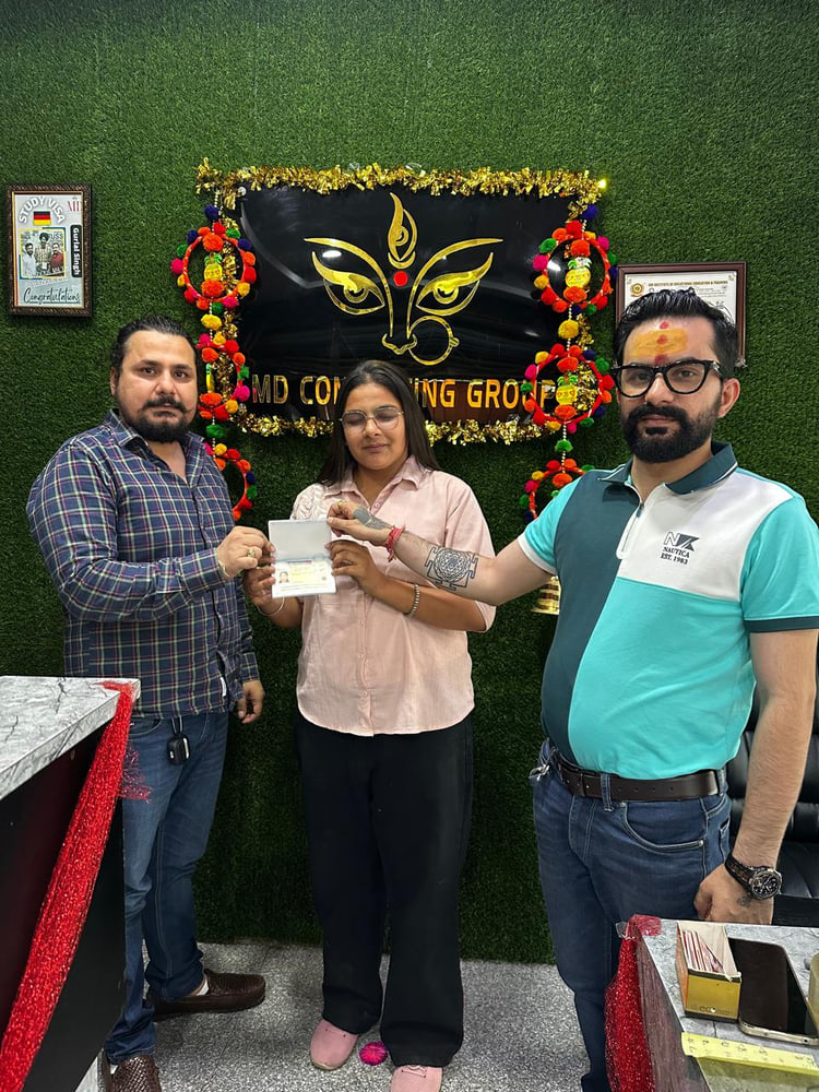 Komal Verma — visa approved with MD Consulting Group