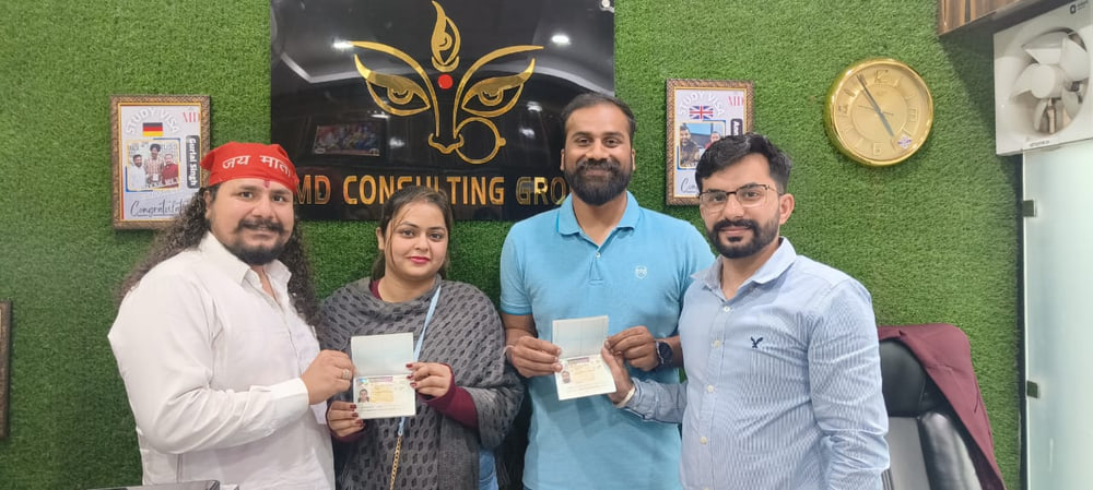 Neha & Nagraj — visa approved with MD Consulting Group